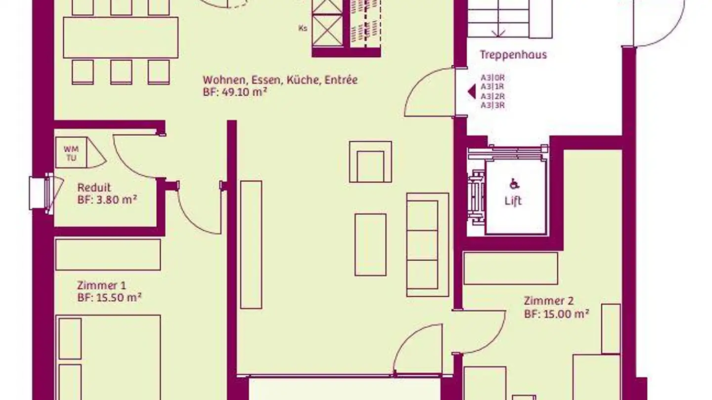 Appartement à louer - Alte Villmergerstrasse 13, 5610 Wohlen AG - Photo 2