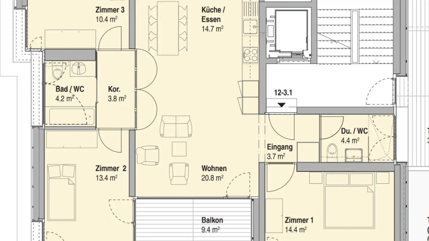 Apartment for rent - Im Gütsch 12, 8122 Binz - Photo 2