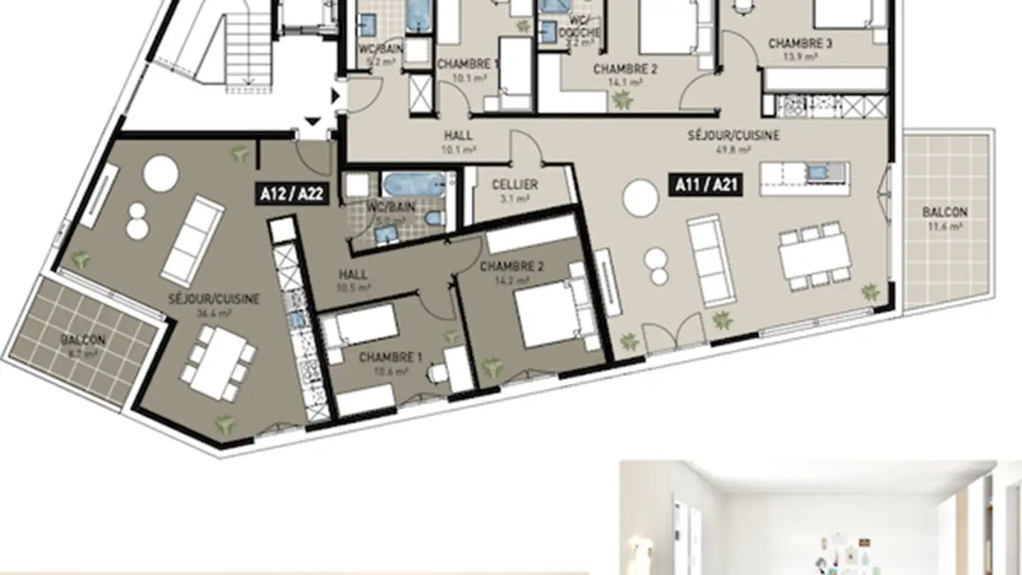 Stepped apartment for sale - Chemin De La Comba, 1616 Attalens - Photo 4