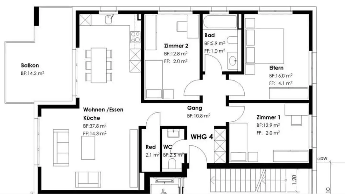 Appartement à louer - Kentuckystrasse 22, 5734 Reinach AG - Photo 3