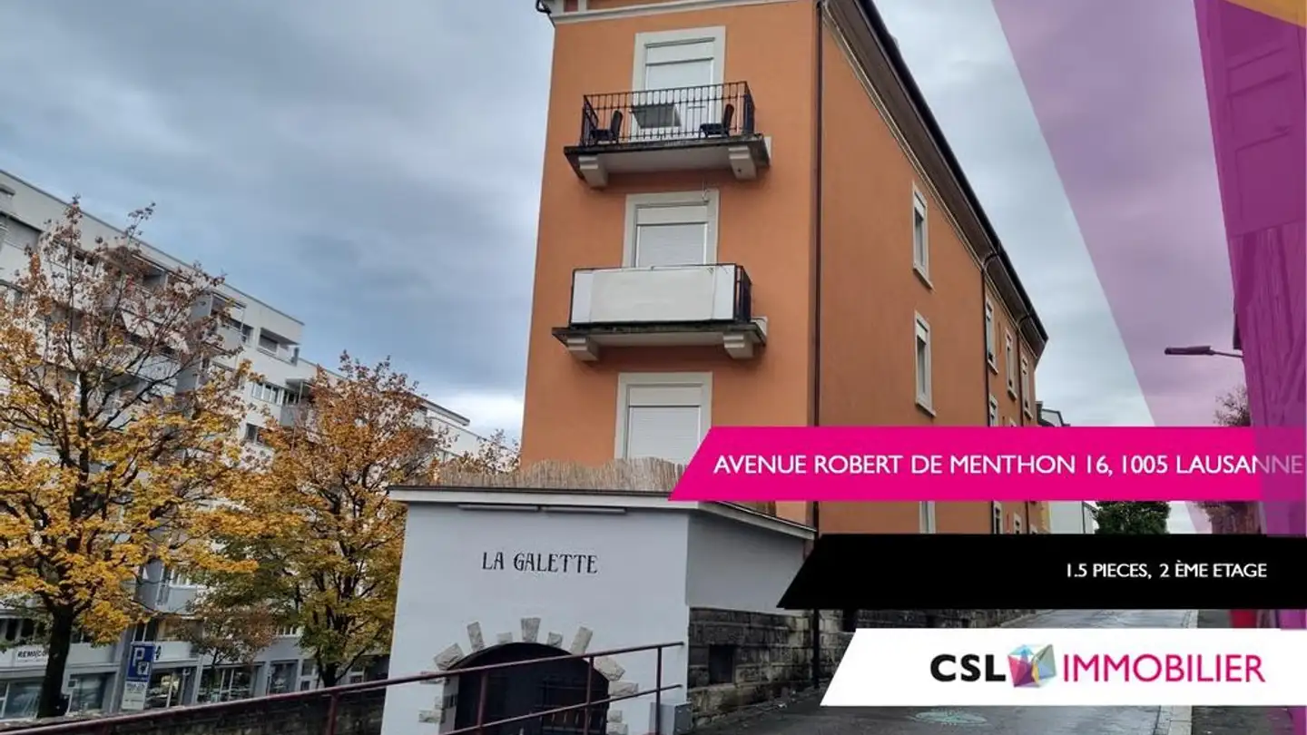 Appartement meublé à louer - Avenue Menthon 16, 1005 Lausanne