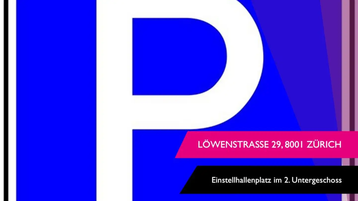 Place de parking souterraine à louer - Löwenstrasse 2, 8001 Zürich