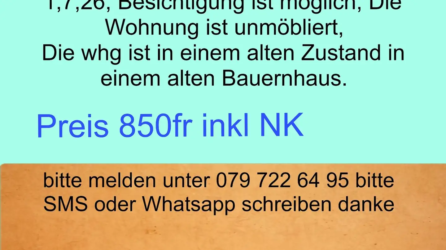 Wohnung mieten - 8576 Mauren TG