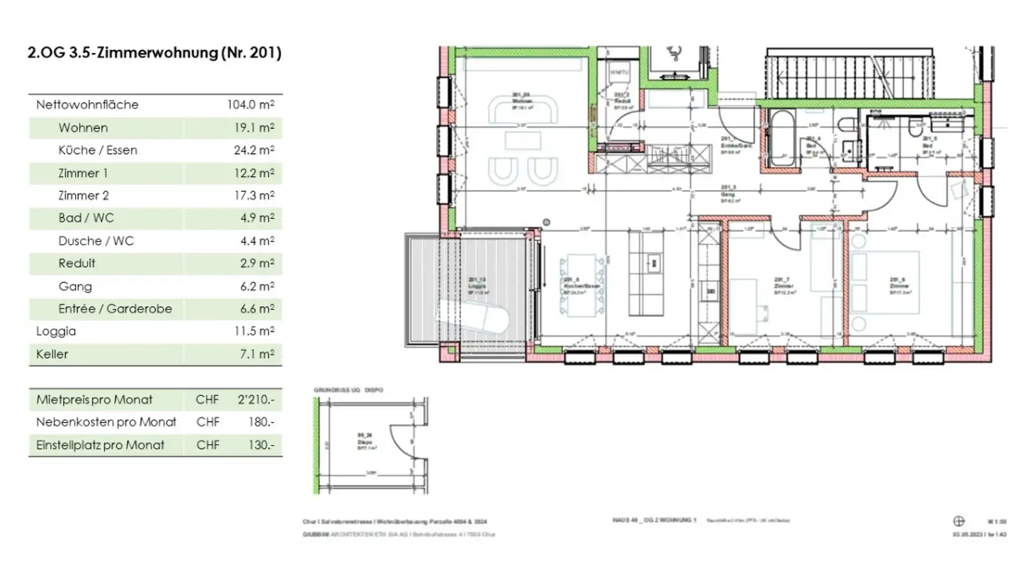 Appartamento in affitto - Salvatorenstrasse 49, 7000 Chur - Foto 2
