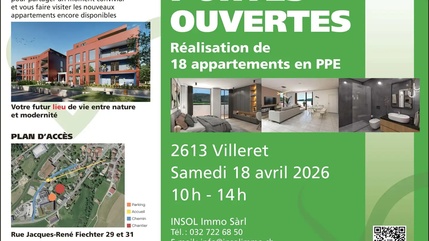 Appartement à vendre - Rue Jacques-René Fiechter 31, 2613 Villeret