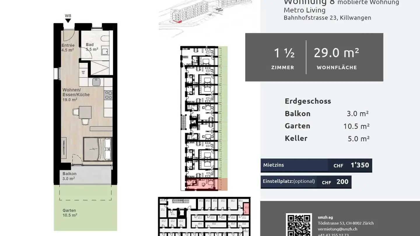 Apartment for rent - Bahnhofstrasse 23, 8956 Killwangen - Photo 2