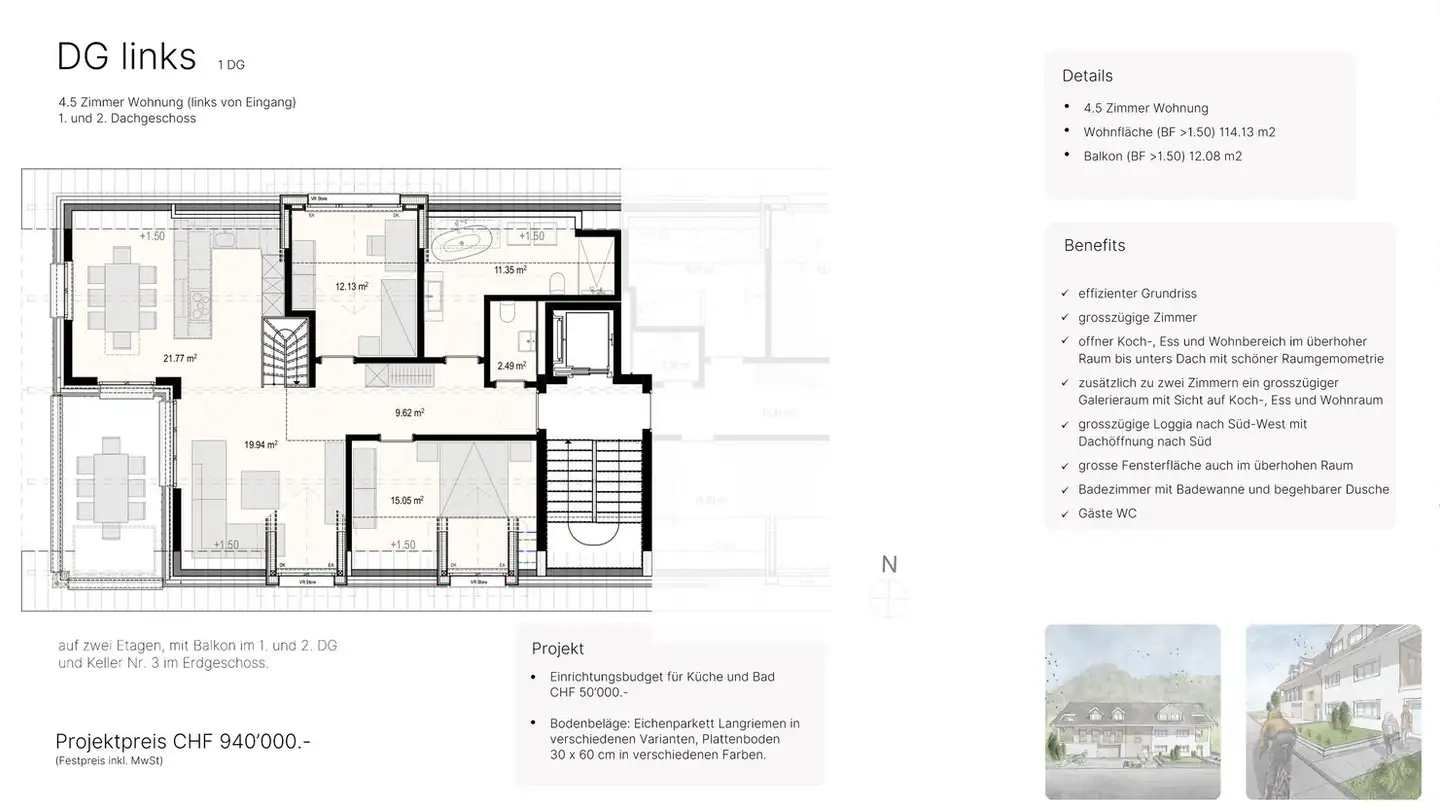 Attico in vendita - Bergerstrasse 17, 8570 Weinfelden - Photo 4