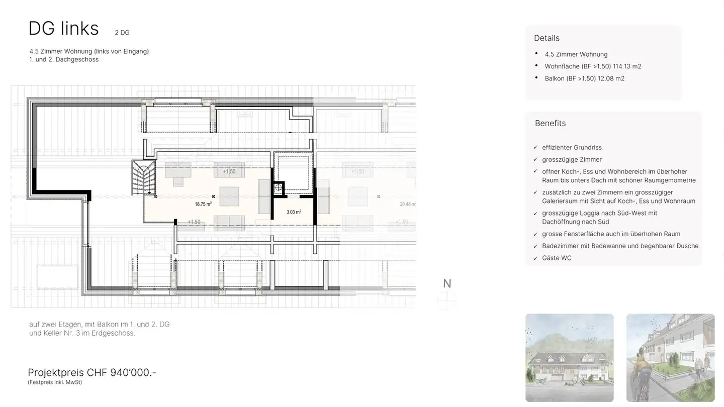 Attic flat for sale - Bergerstrasse 17, 8570 Weinfelden - Photo 4
