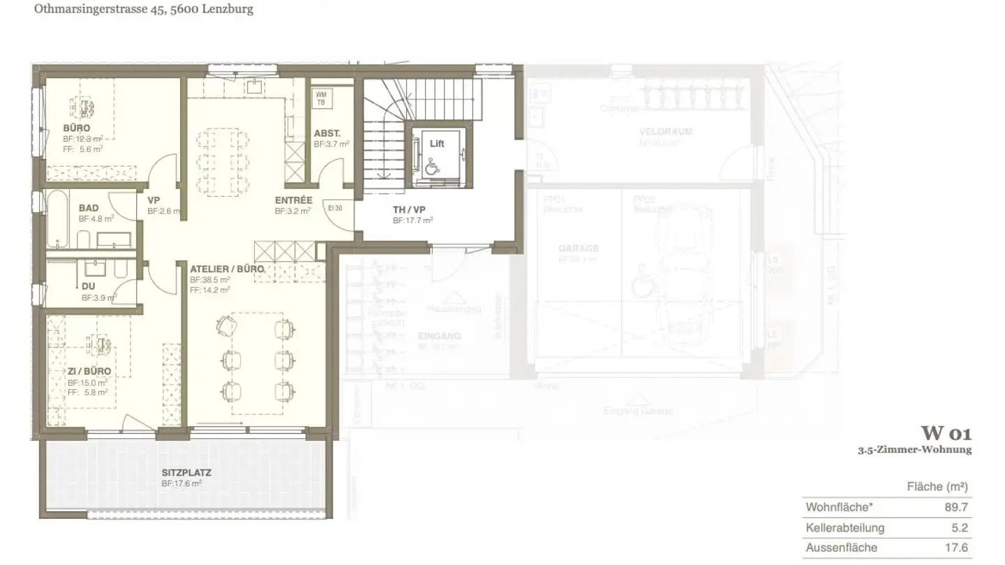 Appartamento in affitto - Othmarsingerstrasse 45, 5600 Lenzburg - Photo 4
