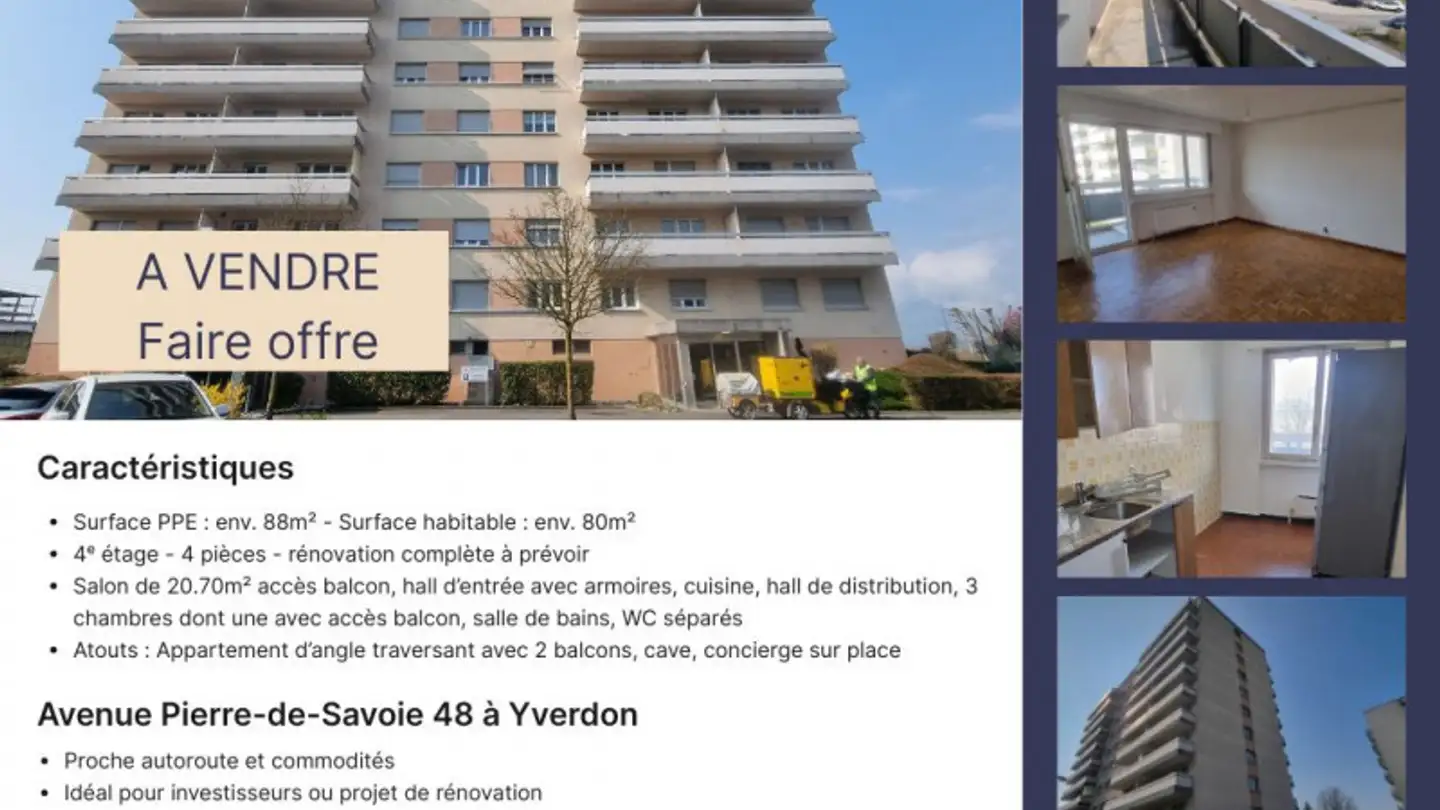Apartment for sale - 1400 Yverdon-les-Bains