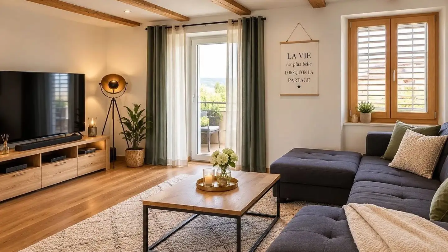 Appartamento in affitto - La Buchille 26, 1756 Lovens - Foto 2