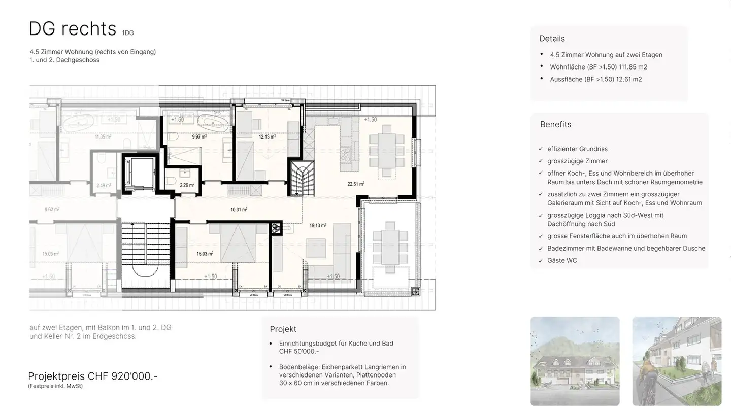 Attico in vendita - Bergerstrasse 17, 8570 Weinfelden - Photo 3