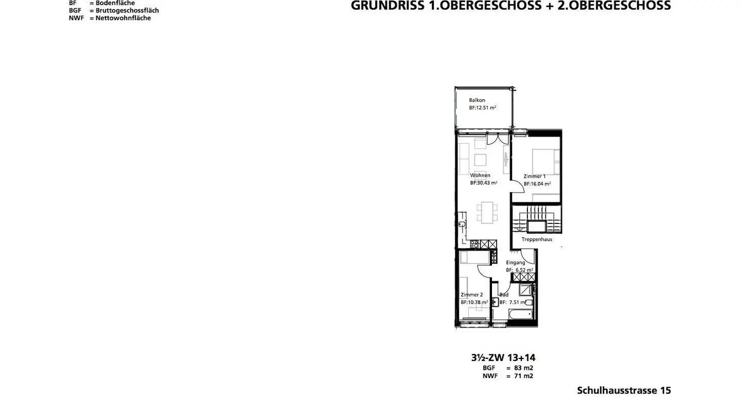 Appartement à louer - Schulhausstrasse 15, 3672 Oberdiessbach