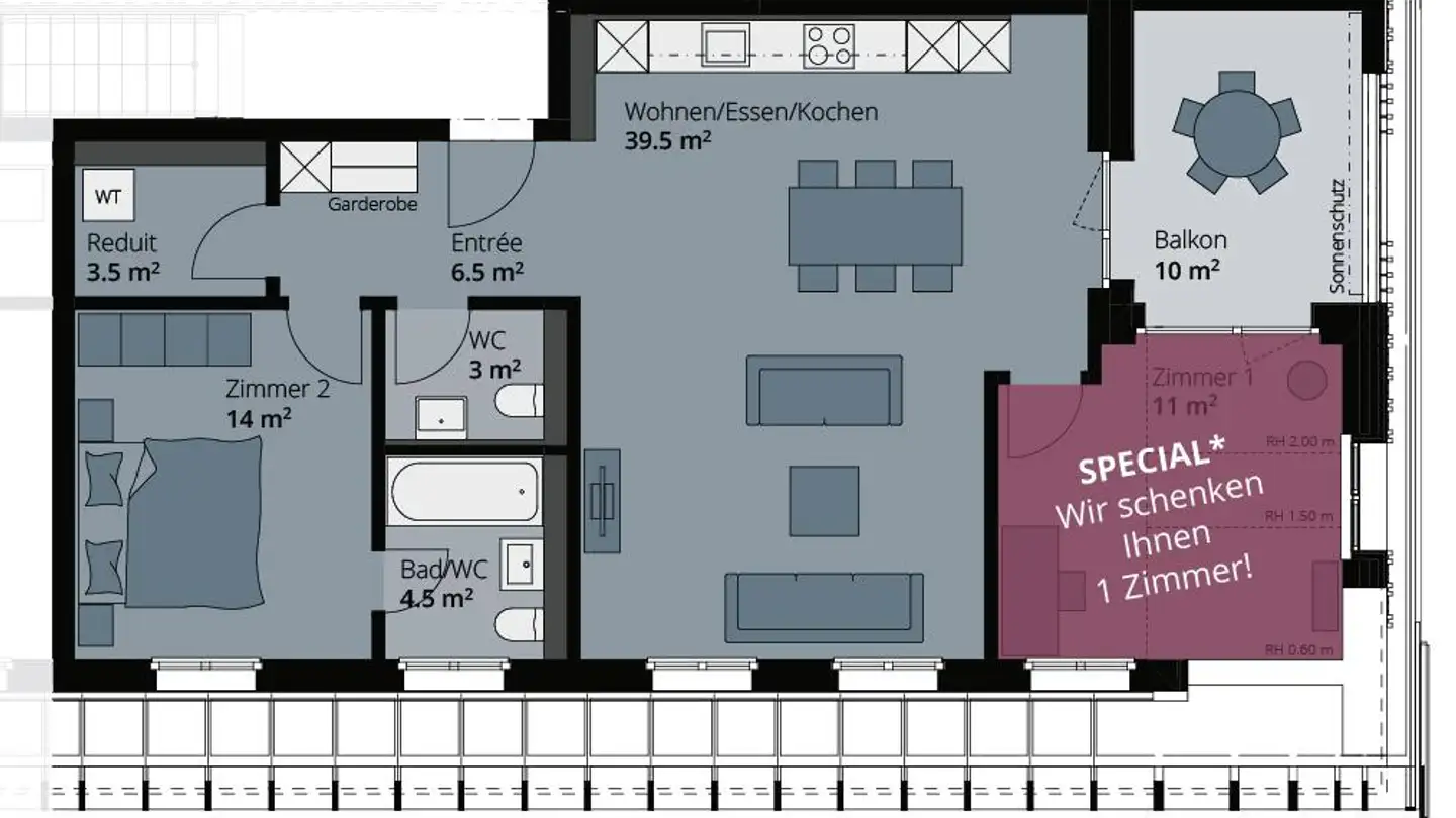 Attic flat for rent - Lenzburgerstrasse 6, 5504 Othmarsingen
