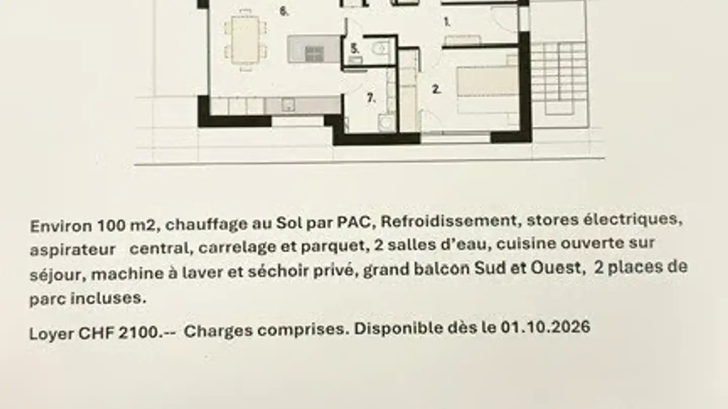 Appartement à louer - Route de l'Eglise, 3968 Veyras - Photo 2