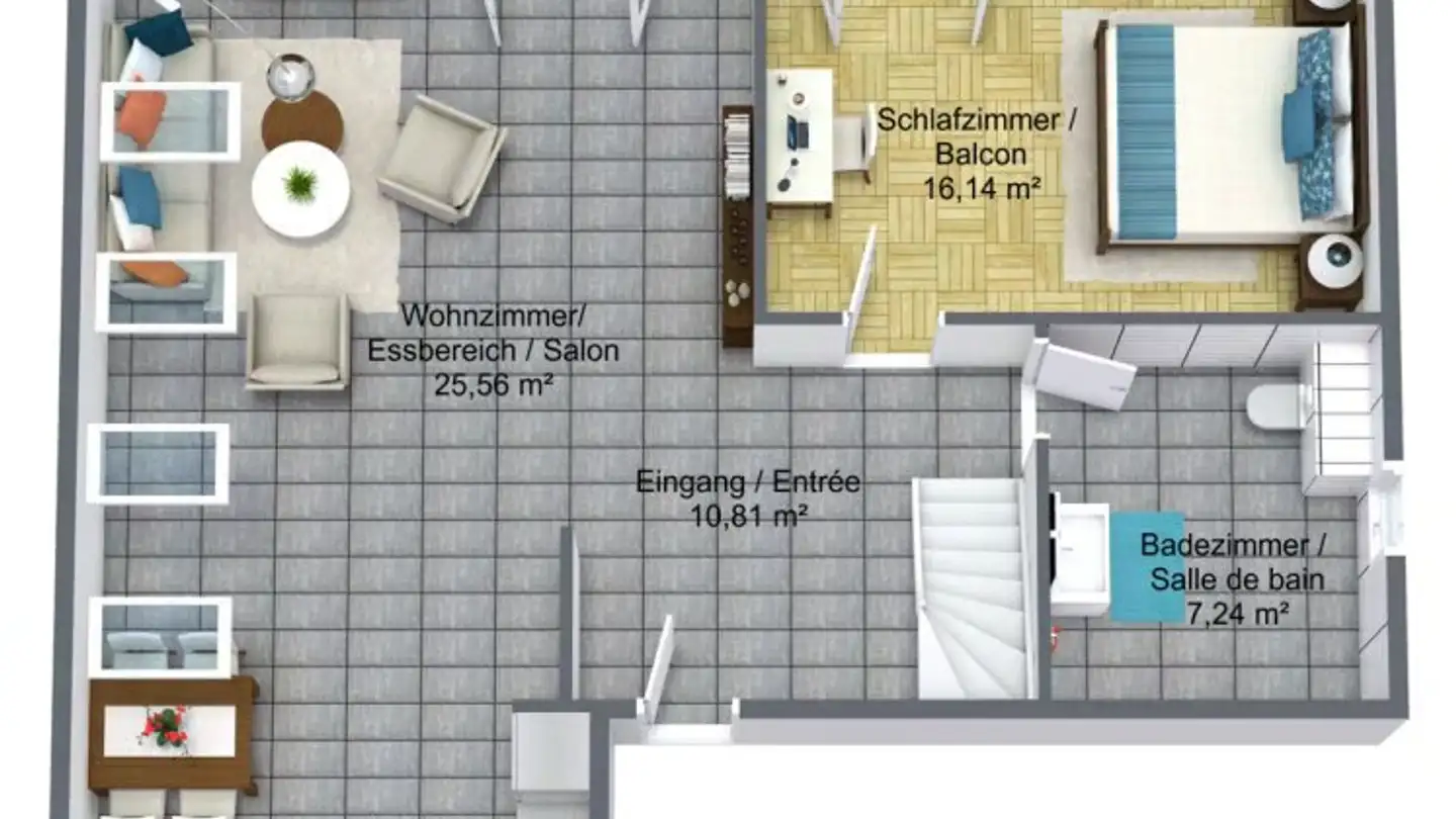 Wohnung mieten - Bahnhofstrasse 31, 3236 Gampelen - Foto 4