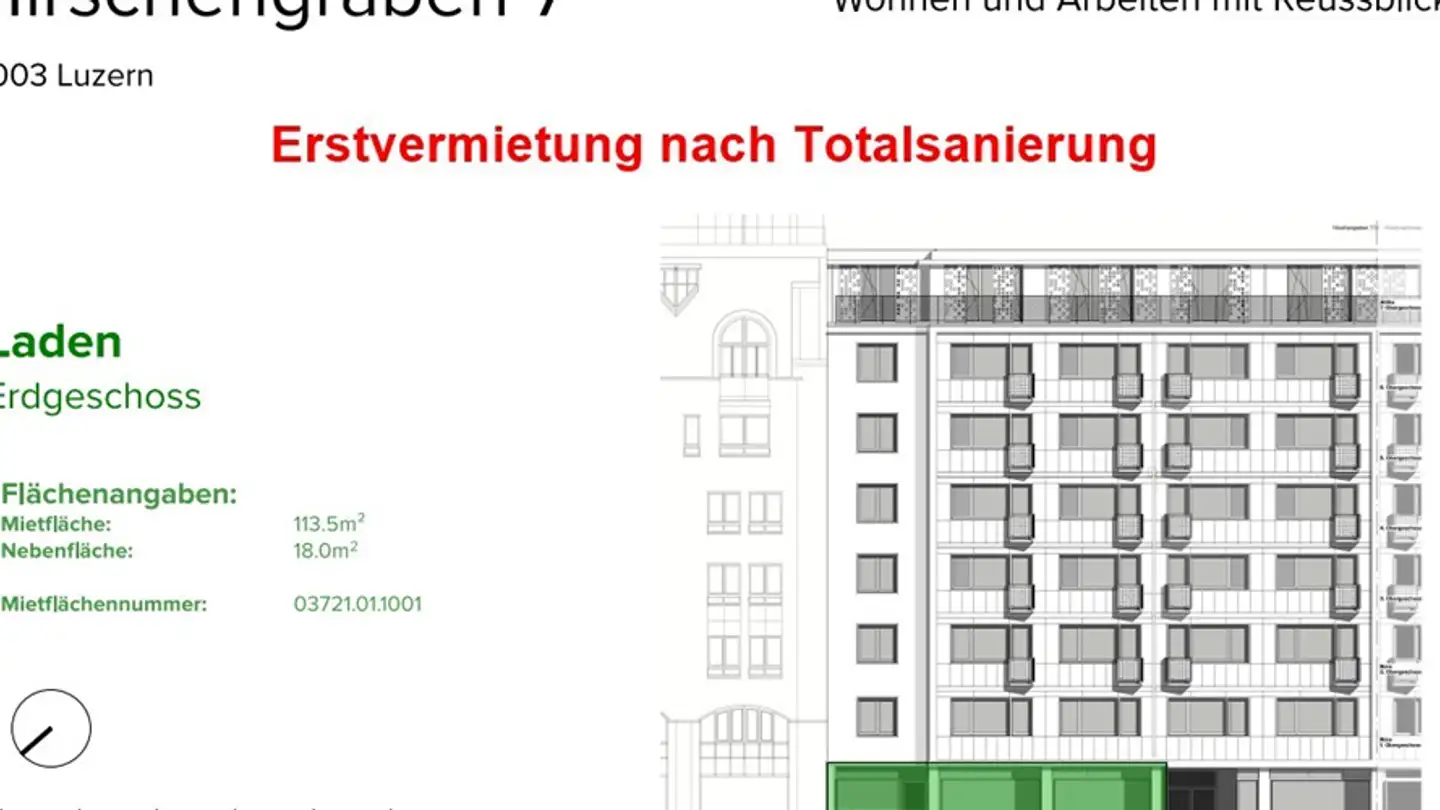 Negozio in affitto - Hirschengraben 7, 6003 Luzern