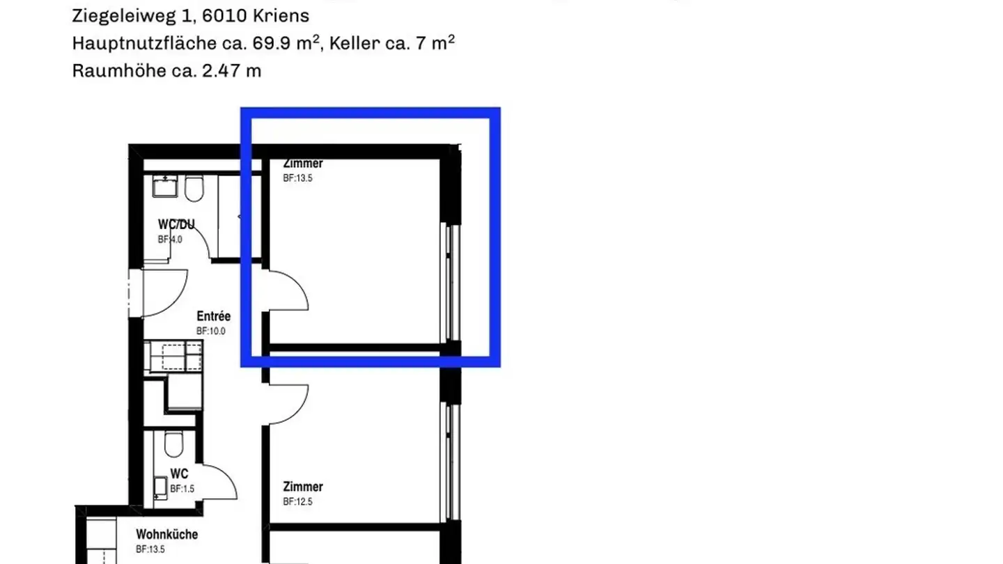 Single room for rent - Ziegeleiweg 1, 6010 Kriens - Photo 2