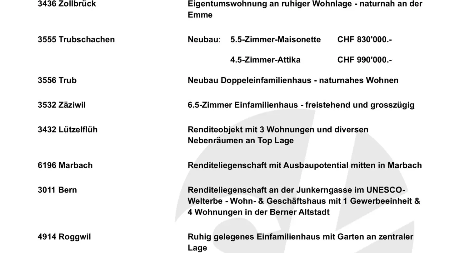 Mehrfamilienhaus kaufen - Dorfstrasse 30, 6196 Marbach LU