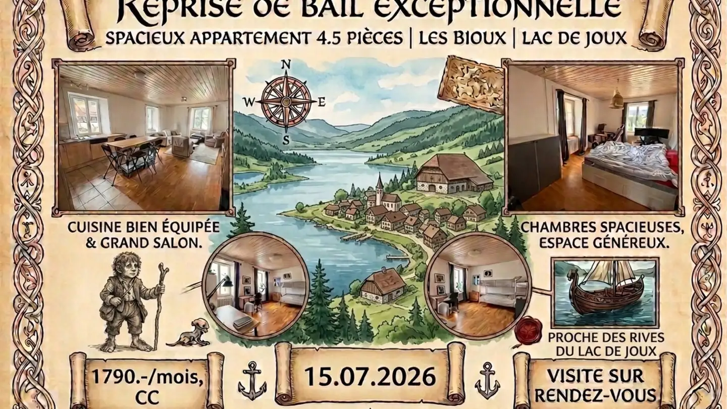 Appartement à louer - 1346 Les Bioux