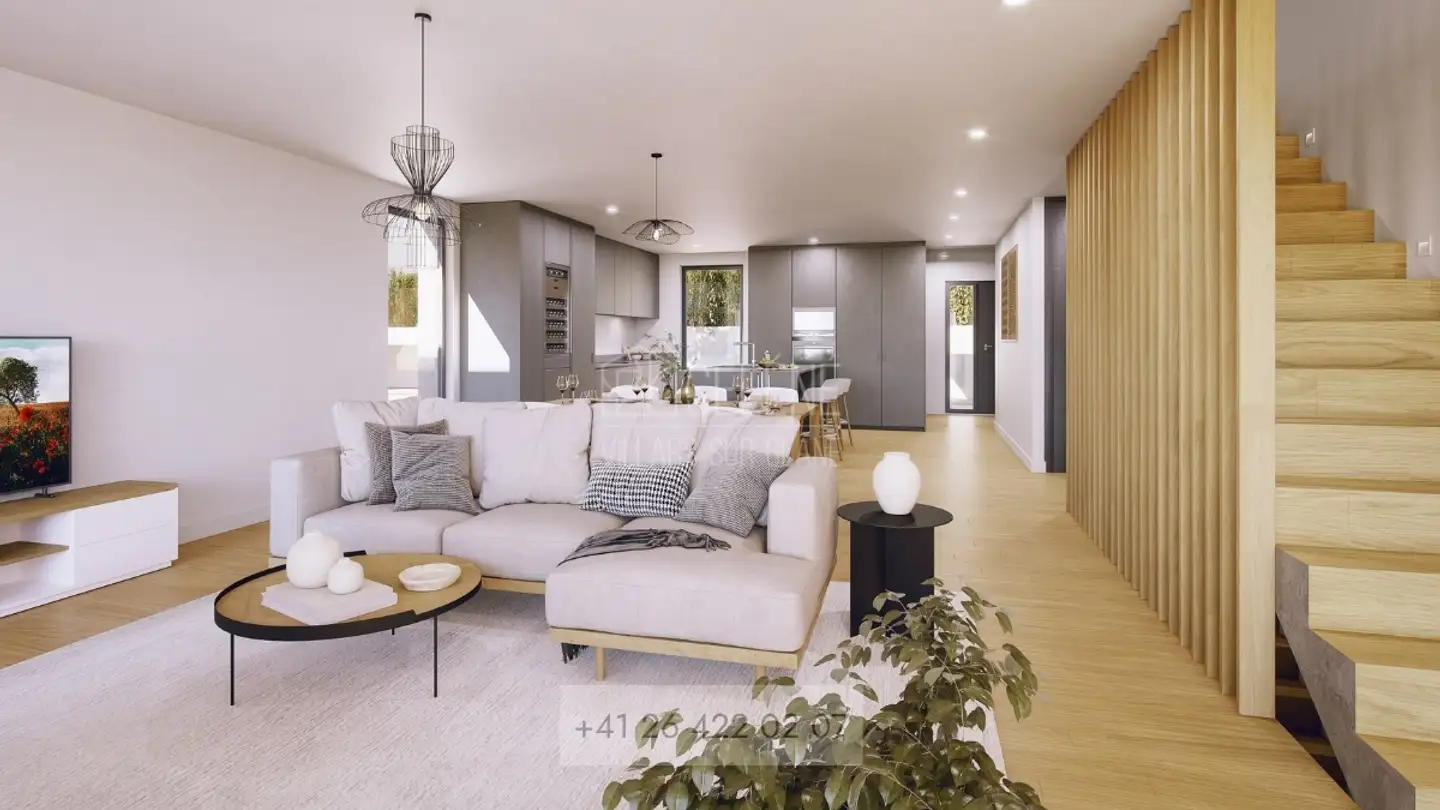 Maison en terrasse à louer - Route De Payerne 3, 1752 Villars-sur-Glâne