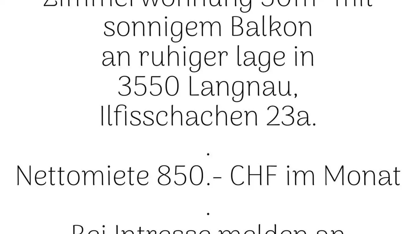 Appartement à louer - Ilfisschachen 23a, 3550 Langnau im Emmental