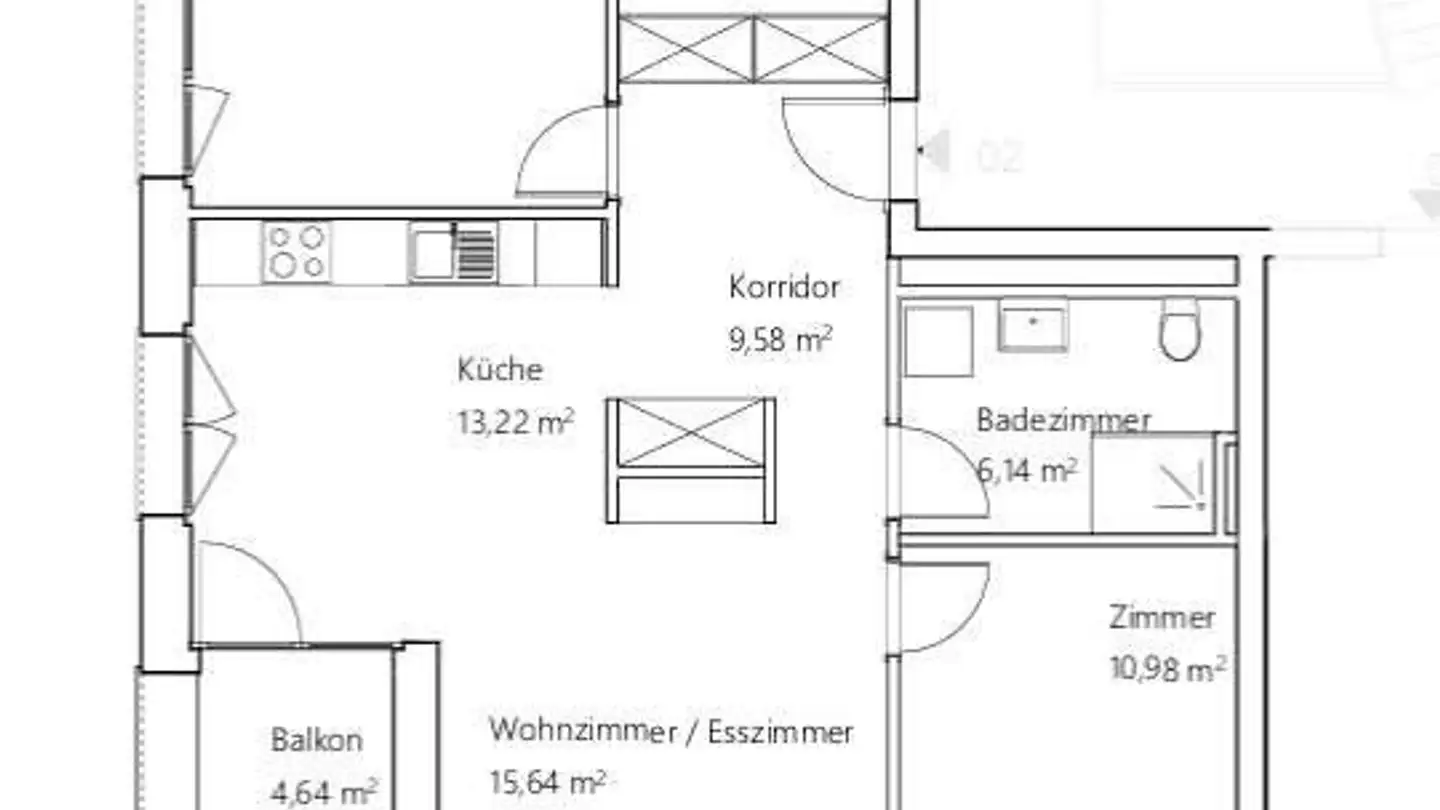 Zimmer mieten - Eymatt 18, 3930 Visp - Foto 2
