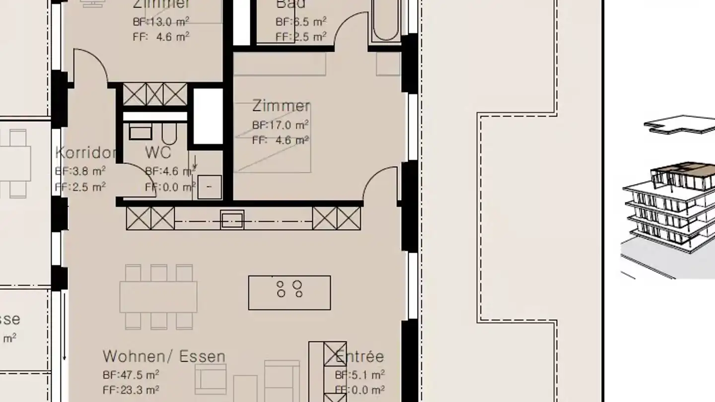 Attique à louer - Gartenstrasse 23, 8853 Lachen SZ - Photo 2