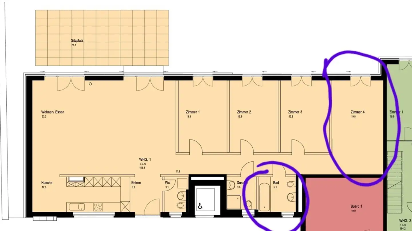 Zimmer mieten - In Wannen 21, 8406 Winterthur - Foto 4