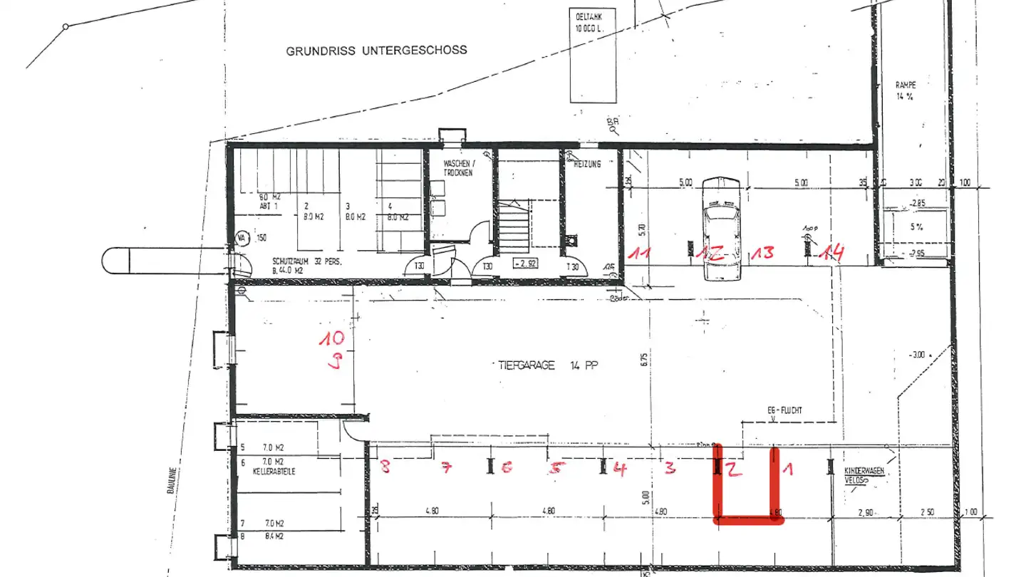 Garage singolo in affitto - Eggrainstrasse 6, 8803 Rüschlikon - Foto 3