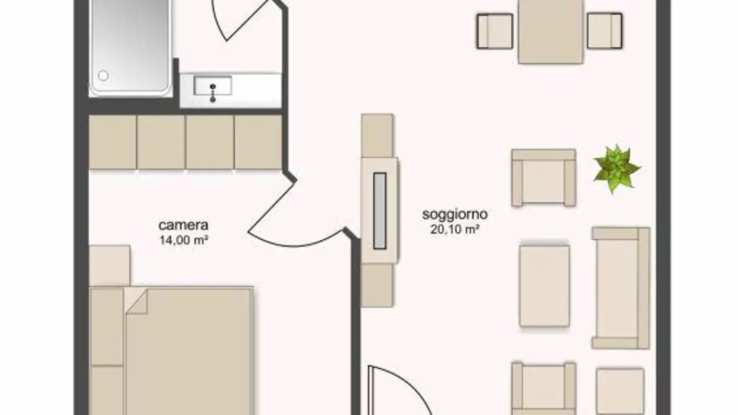 Appartement à louer - Via Francesca, 6598 Tenero