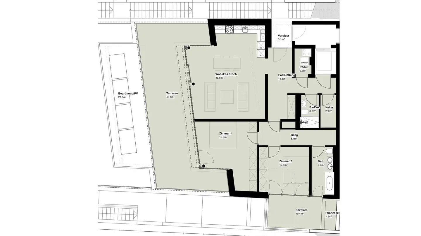 Appartamento in affitto - Bruderholzrain 44, 4102 Binningen - Foto 2
