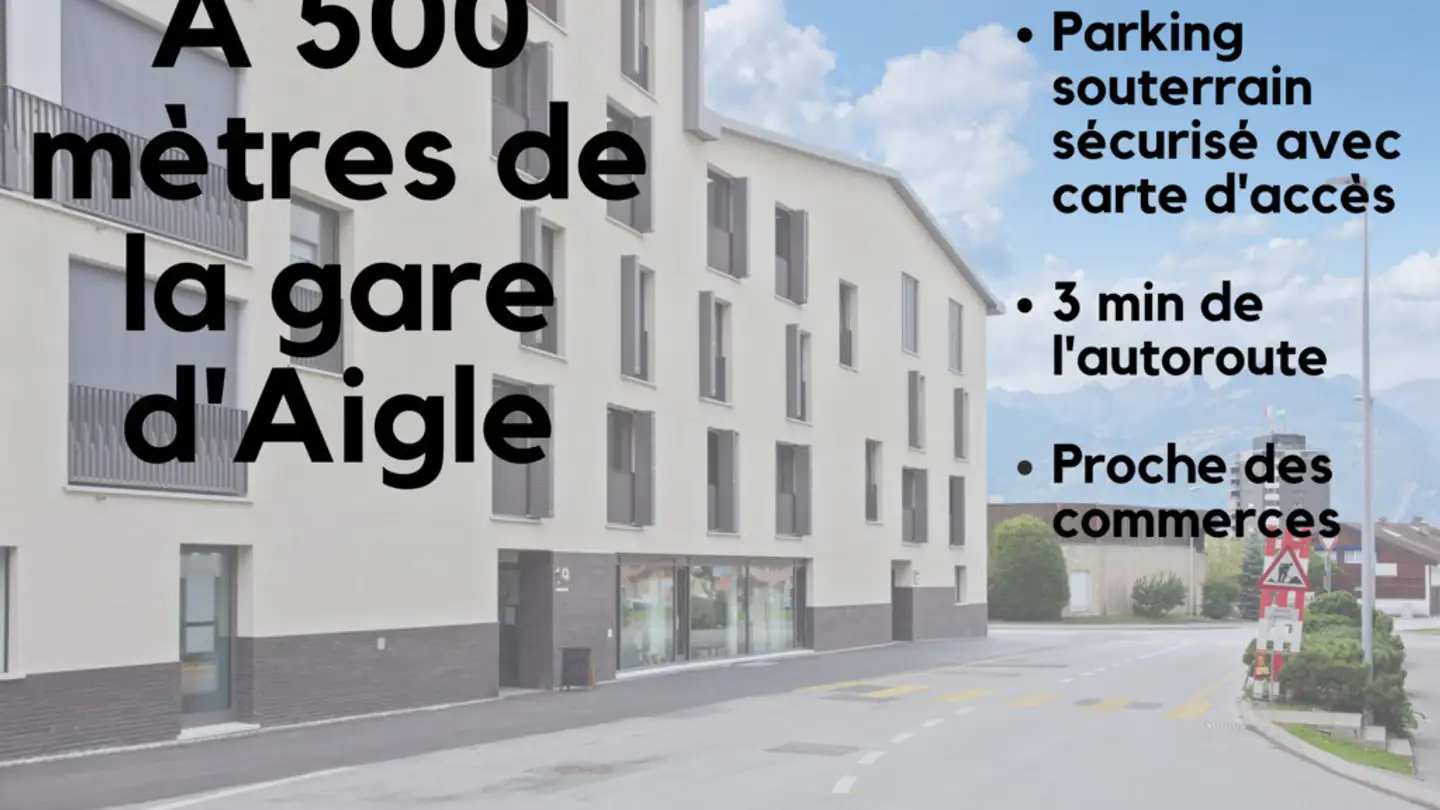 Outdoor motorbike parking space for rent - Rue Krafft, 1860 Aigle