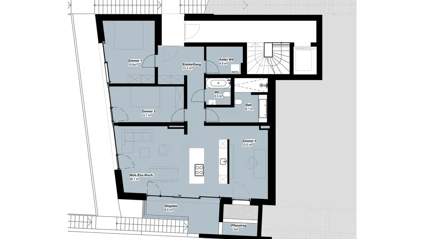 Appartamento in affitto - Bruderholzrain 44, 4102 Binningen - Foto 2