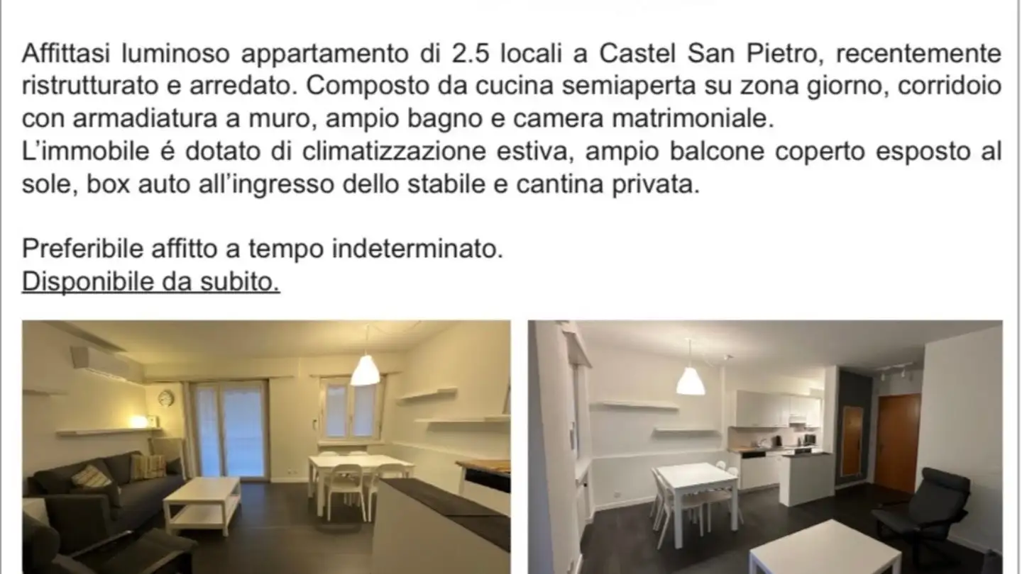 Appartamento in affitto - 6958 Bidogno