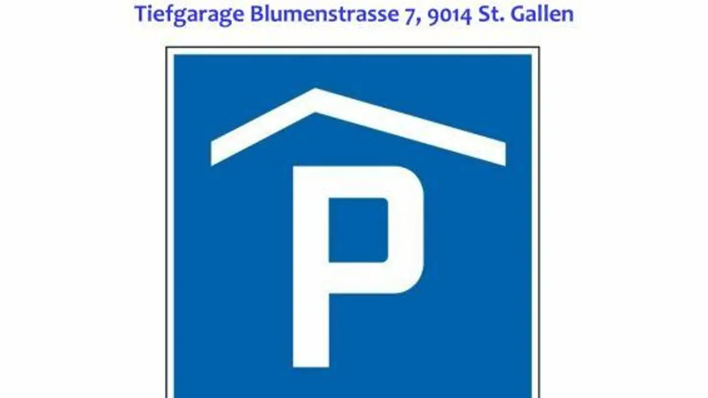 Place de parking souterraine à louer - Blumenstrasse 7, 9014 St. Gallen
