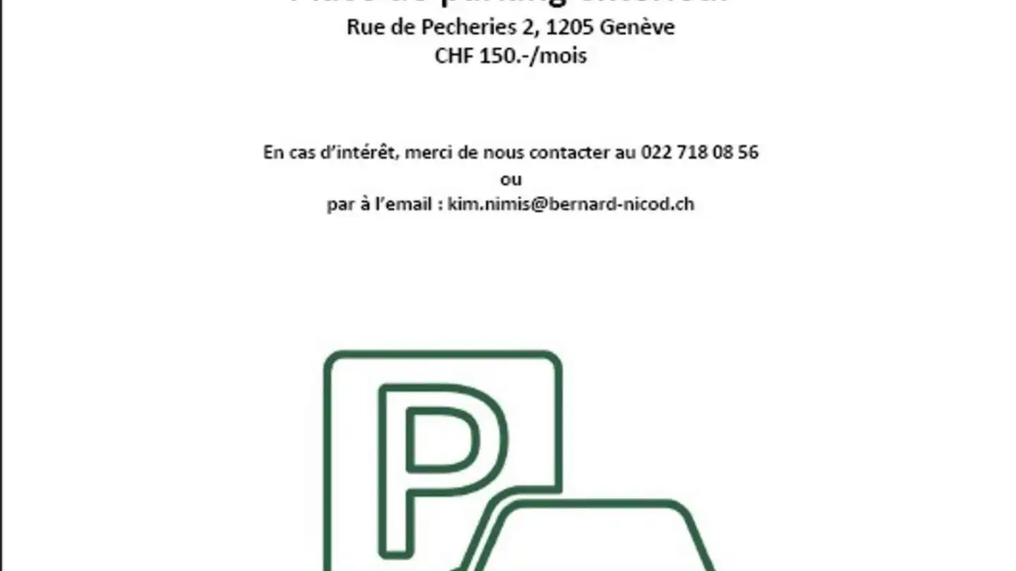 Outdoor parking space for rent - 1205 Genève