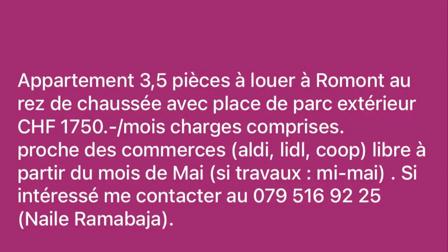 Wohnung mieten - 1680 Berlens