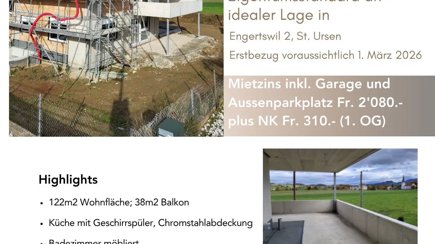 Appartamento in affitto - Engertswil 2, 1717 St. Ursen - Photo 2