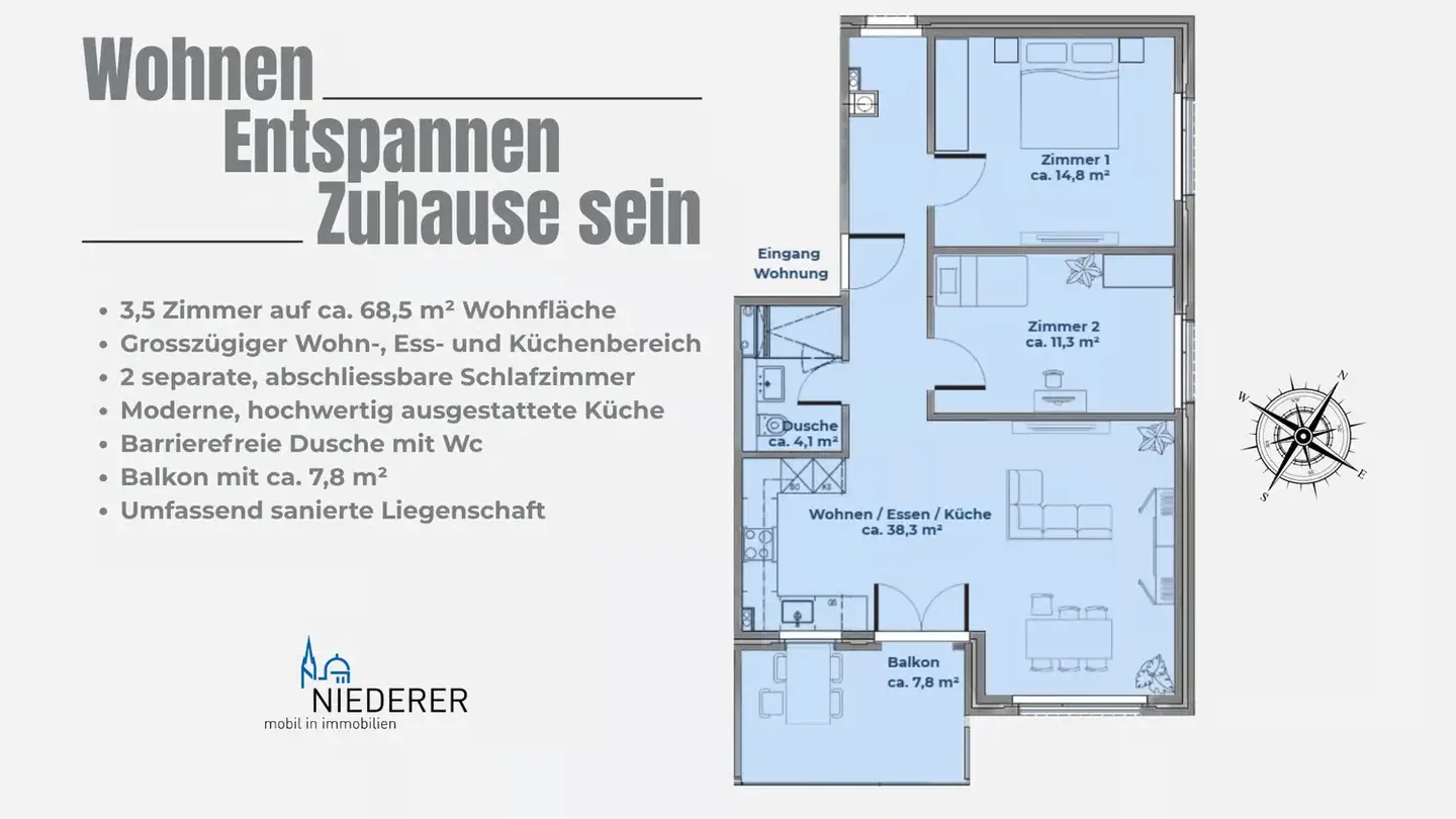 Appartement à louer - Emmentalstrasse 25, 3414 Oberburg - Photo 2