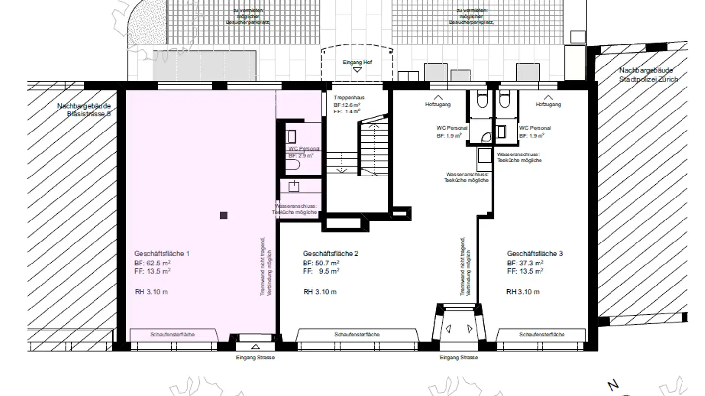Commercial à louer - Bläsistrasse 3, 8049 Zürich - Photo 2