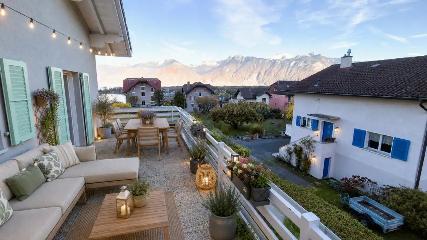 Penthouse for rent - Route de l'Eglise 29, 1897 Bouveret