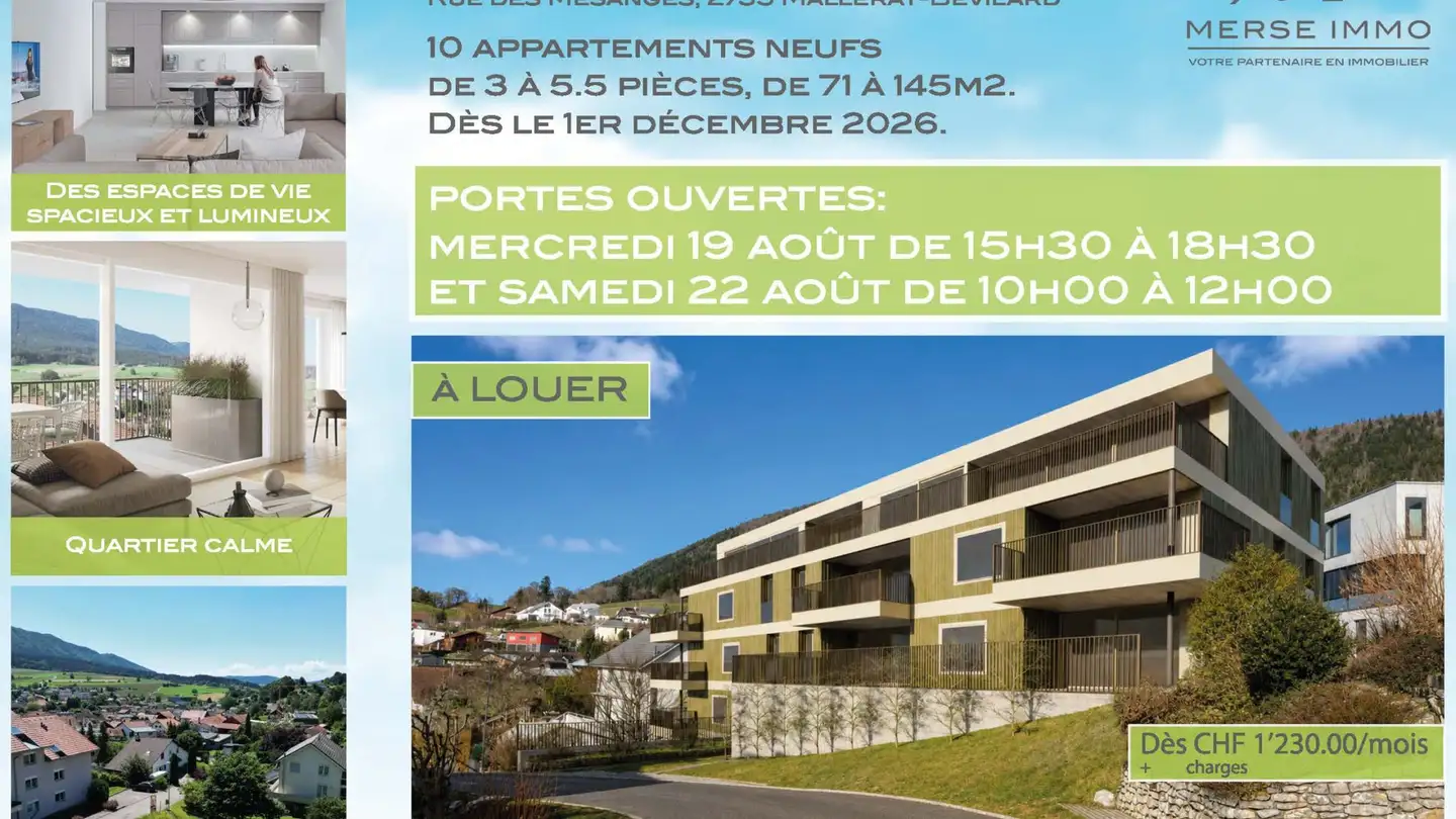 Appartamento in affitto - Rue Des Mésanges 7, 2735 Malleray
