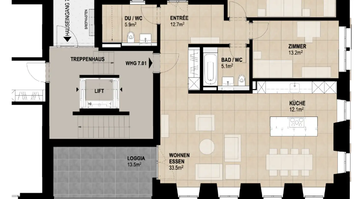 Wohnung mieten - Dorfstrasse 7, 8471 Rutschwil (Dägerlen) - Foto 3