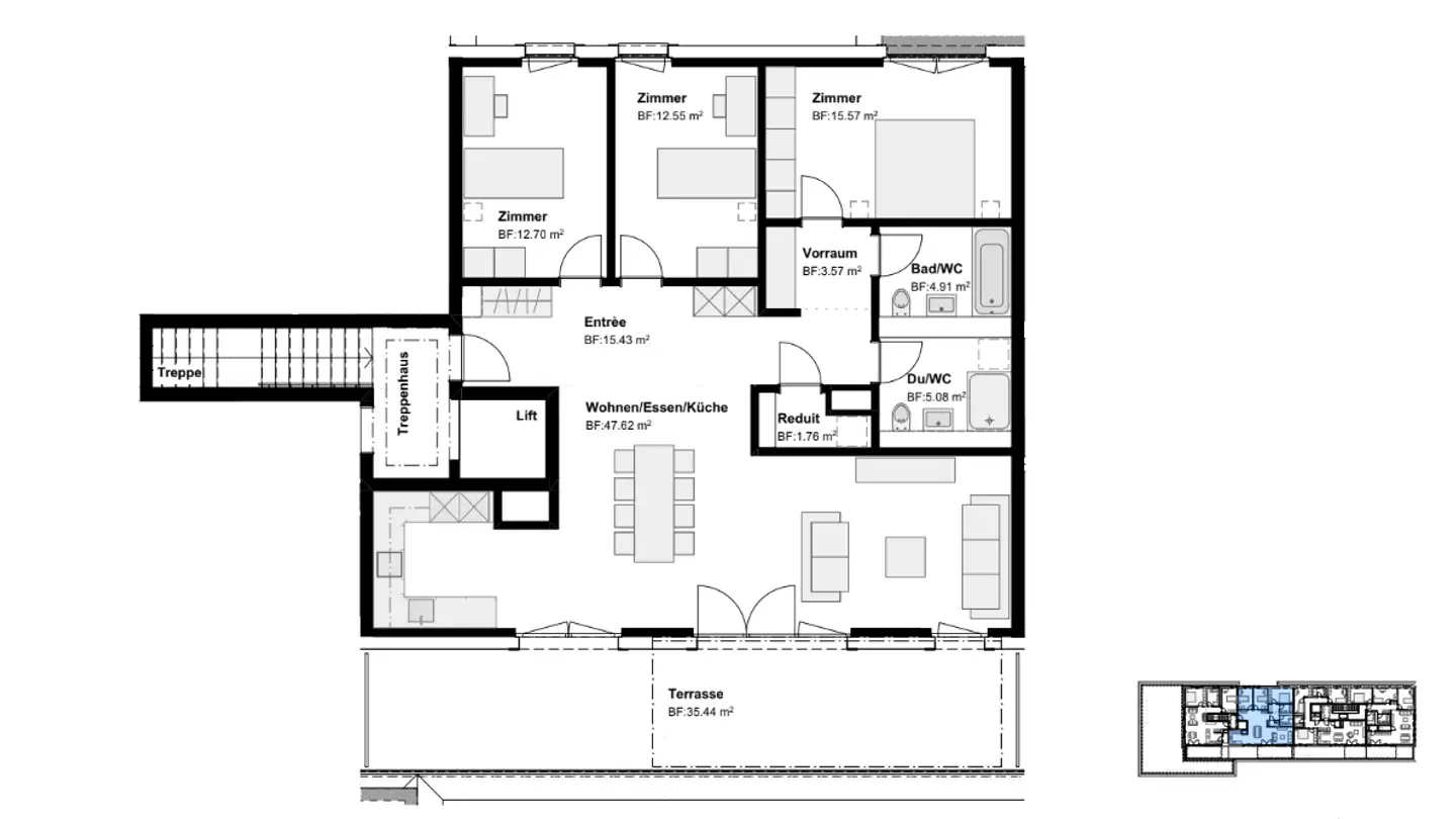 Wohnung mieten - Rheinfelsstrasse 52, 7000 Chur - Foto 2