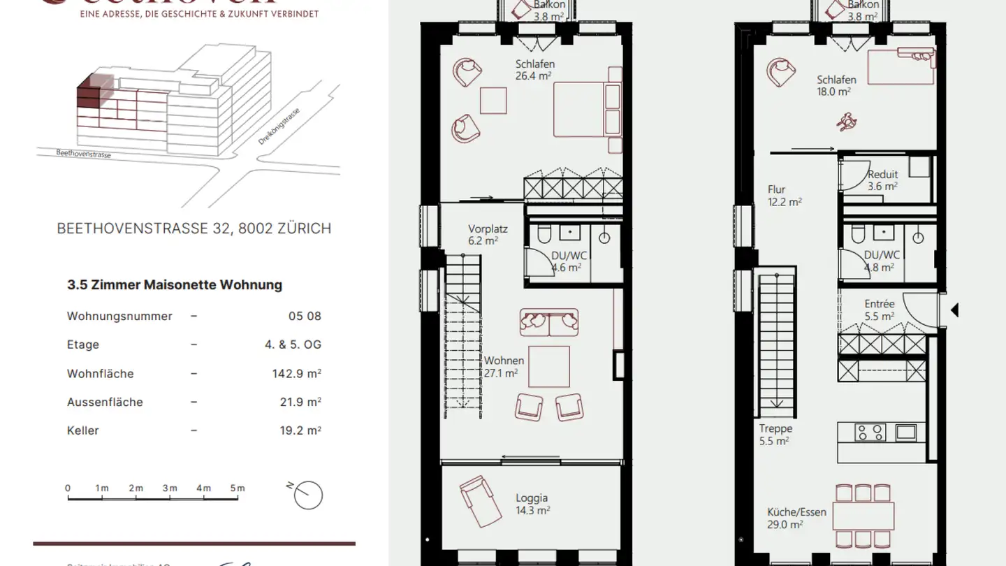 Villa in affitto - Beethovenstrasse 32, 8002 Zürich