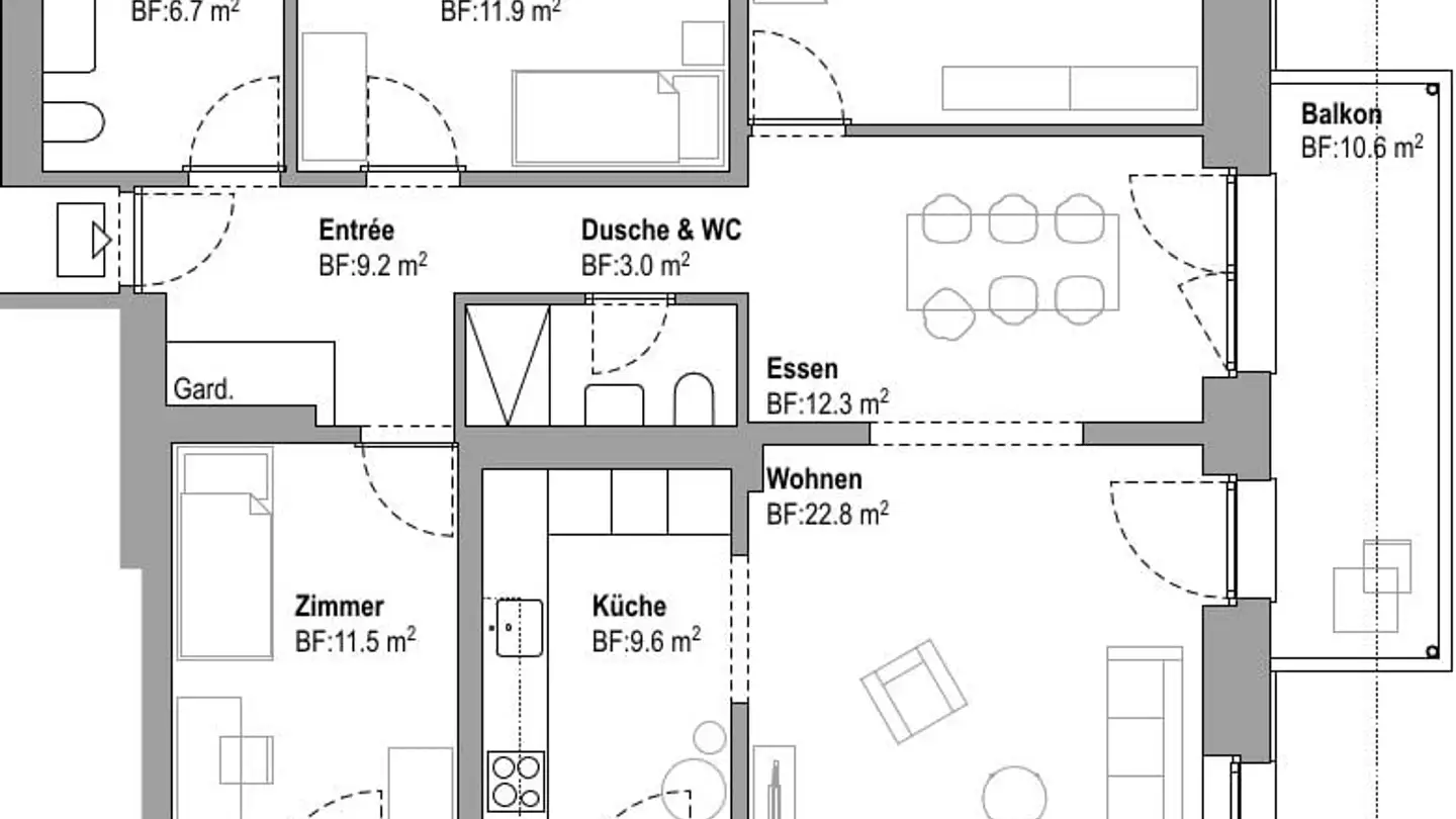 Wohnung mieten - Guisanstrasse 83, 9010 St. Gallen