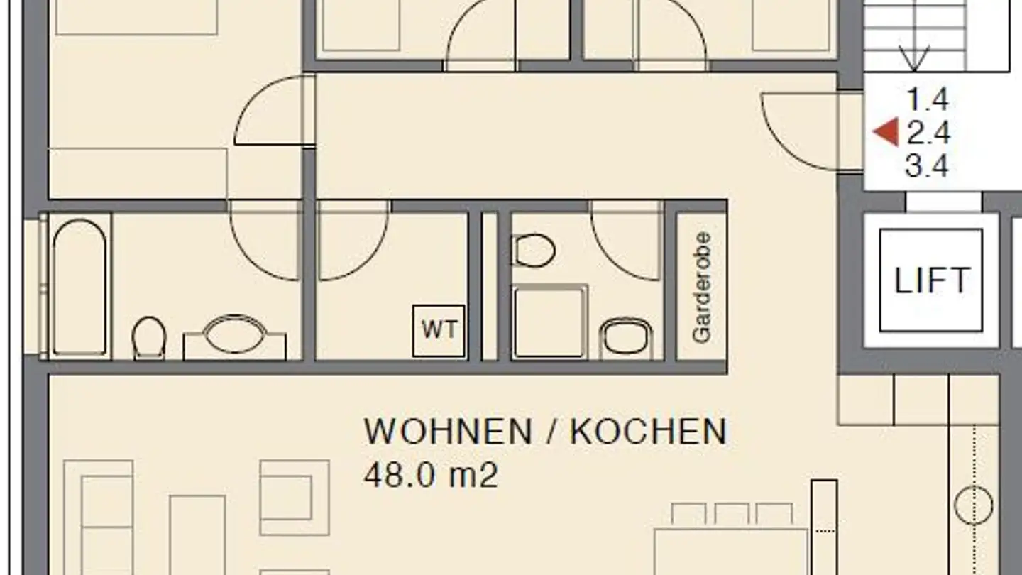 Apartment for rent - Hardstrasse 68c, 5430 Wettingen - Photo 4