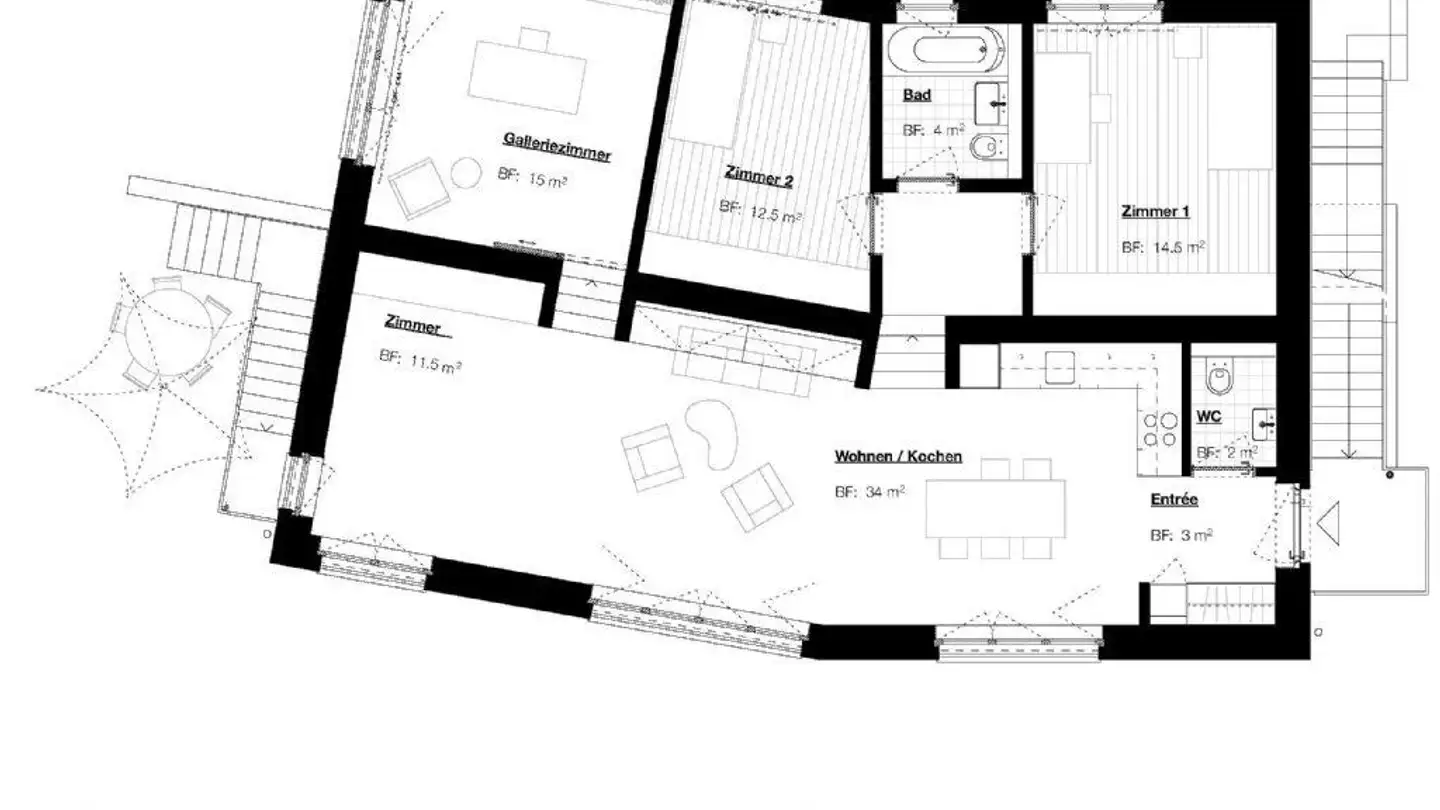 Appartement à louer - Ober Bifangweg 10, 5022 Rombach - Photo 2