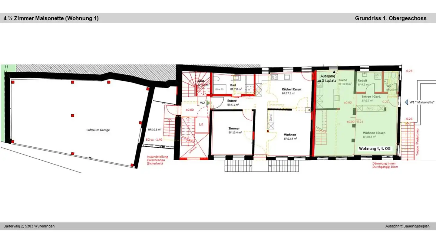 Wohnung mieten - Baderweg 2, 5303 Würenlingen - Foto 2